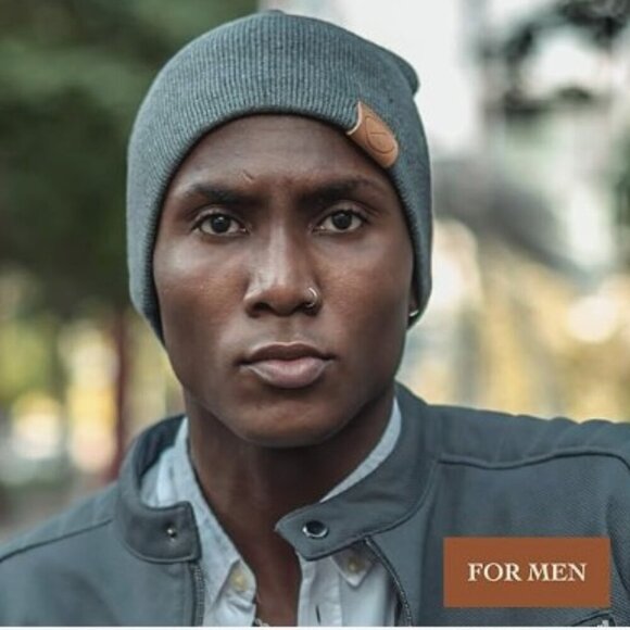 BE SPARKLE Grey Unisex Cotton Winter Skull Cap Warm Stretch Soft Beanie Hat OS - Picture 2 of 8